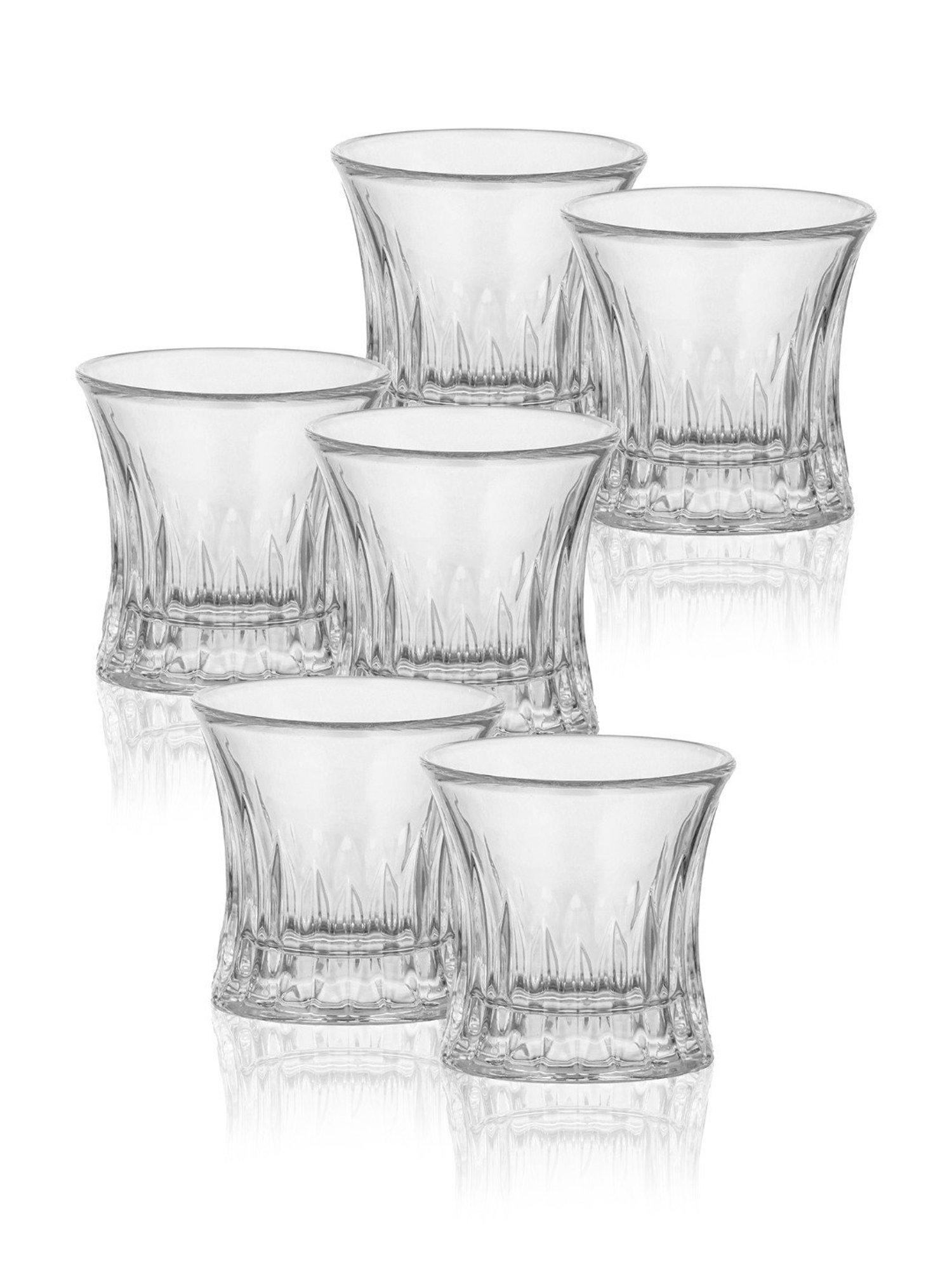 Trovea's Transparent Glass Whisky Glass - Set of 6