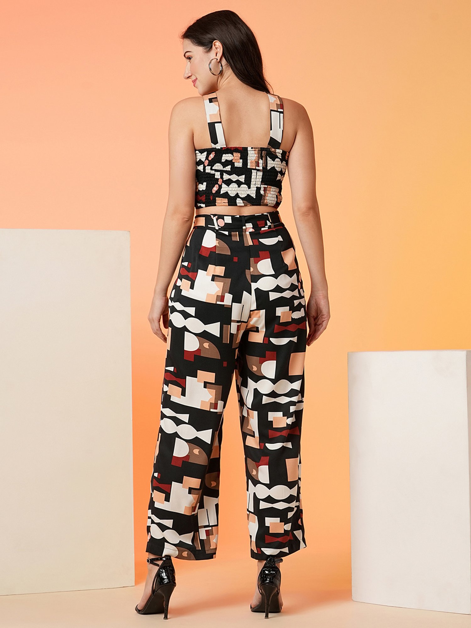 Globus Black Printed Co-Ord Set