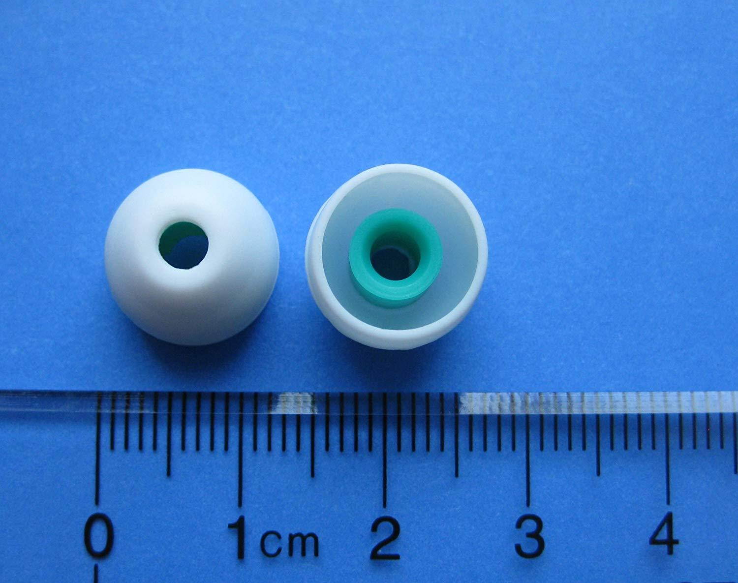 12 pcs (M) Medium White Hybrid Replacement Set Earbuds Eartips for Sony XBA, MDR and DR Series In-Ear Earphone Headsets