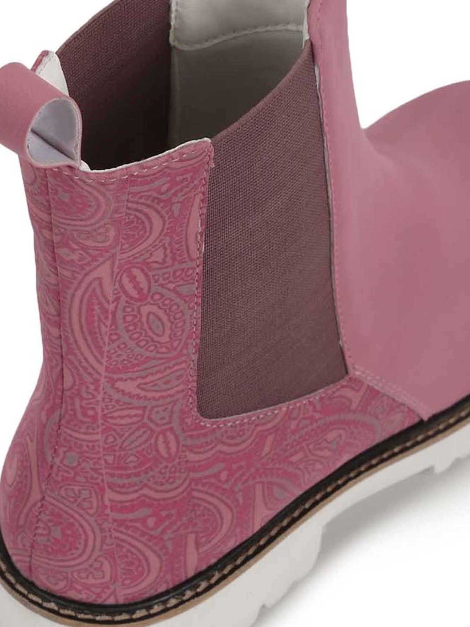 Yoho Women's Pink Chelsea Boots