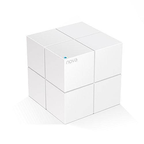 Tenda Nova MW6(1-pack) Whole Home Mesh WiFi System Coverage up to 2,000 sq.ft, 1-2 bedrooms, Plug and Play, Works with Alexa,Parental Controls,2 Gigabit Ports/Unit