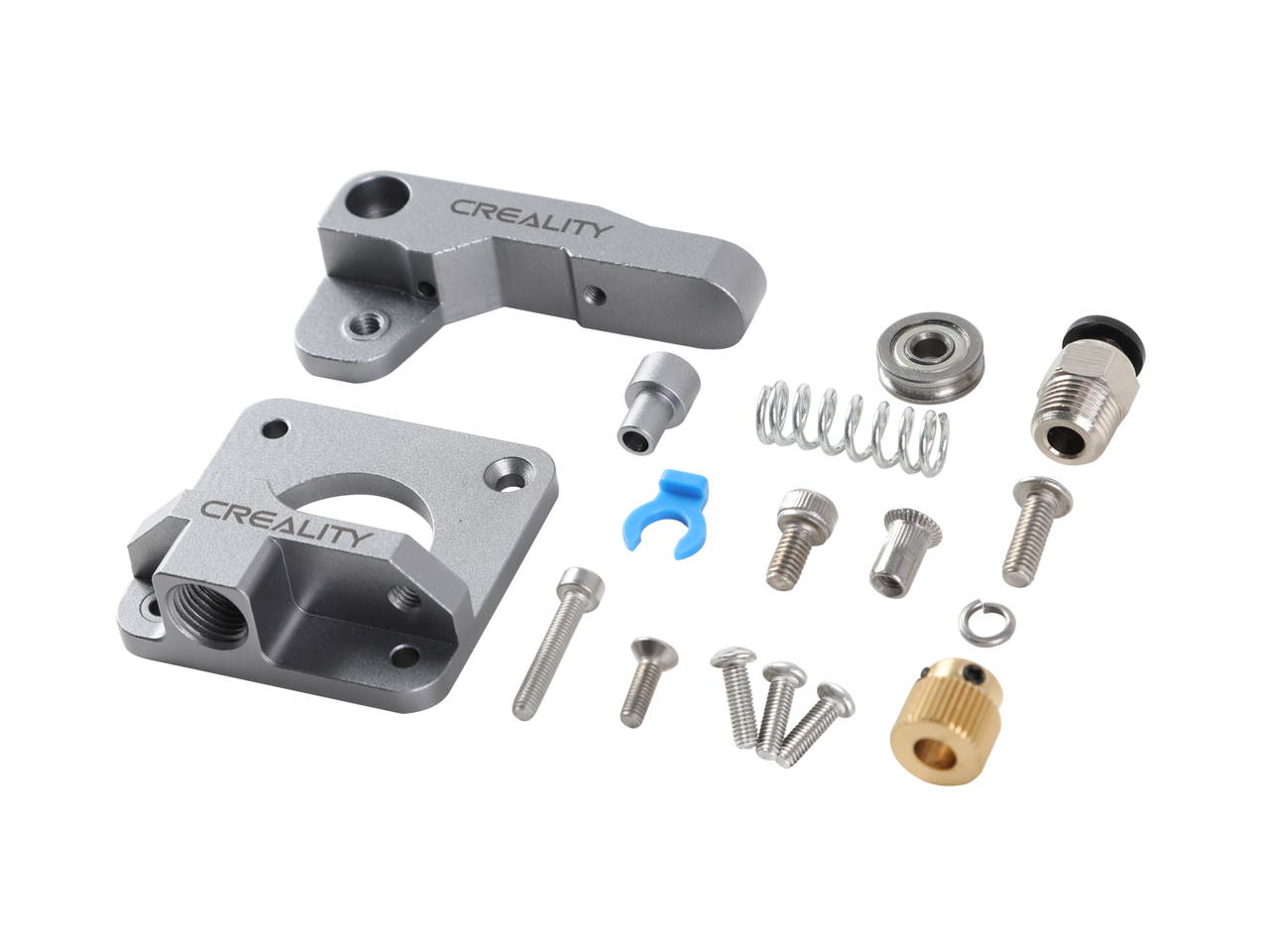 Creality Official Upgrade 3D Printer Parts MK8 Extruder for 1.75mm Filament for Ender 3 Series, CR-10 Series, Metal Grey, Aluminium Alloy