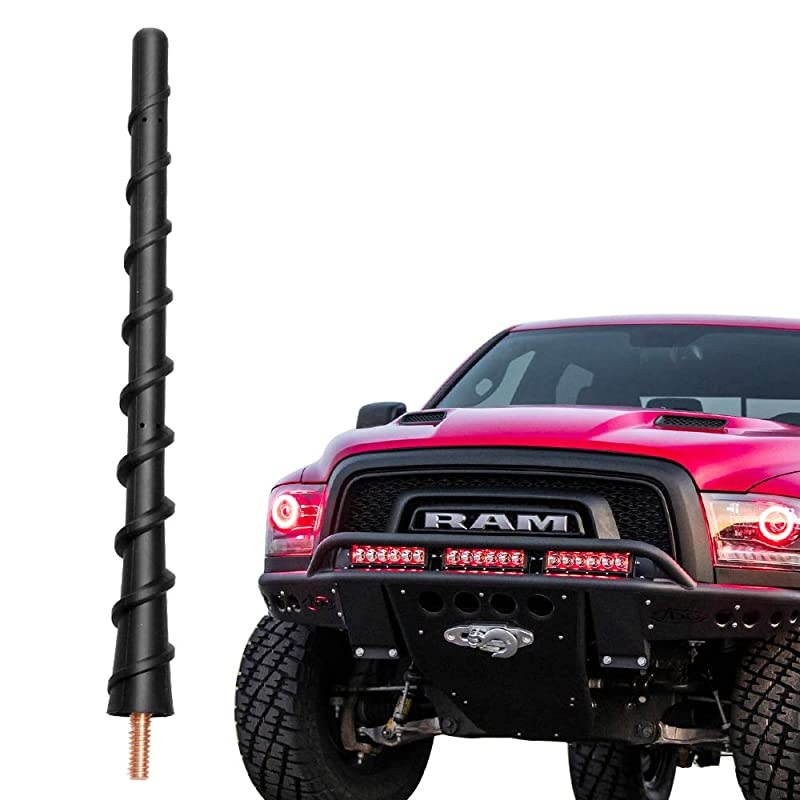 7 inch Spiral Replacement Antenna Mast Compatible with Dodge Ram 1500 & Ford F-150 (2009-2021)