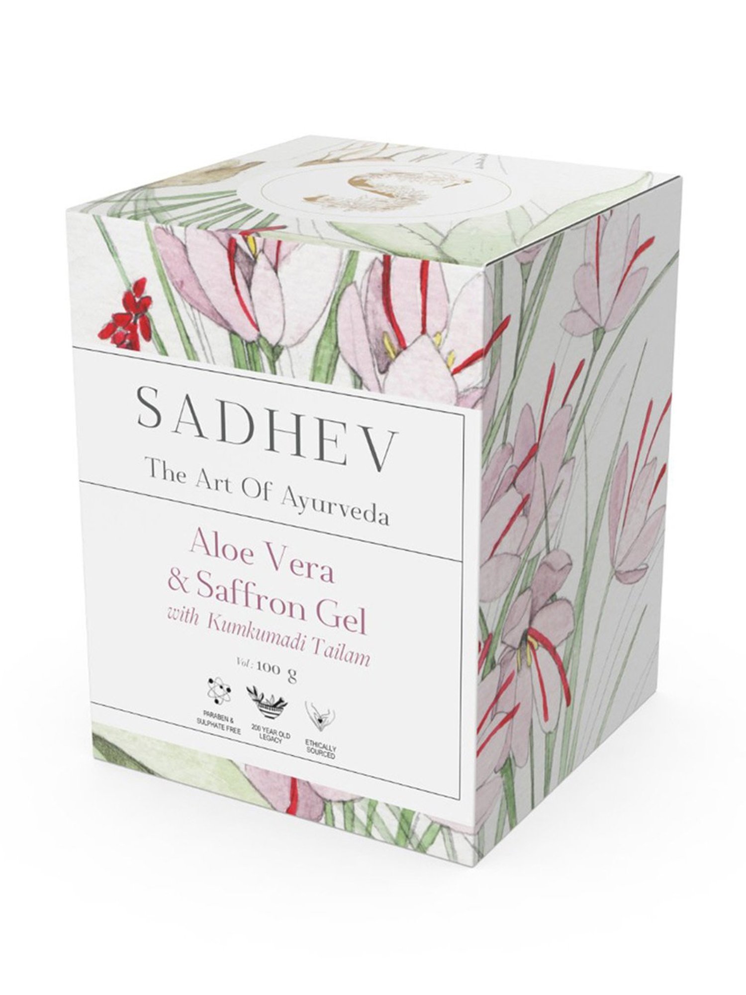 SADHEV Aloe Vera & Saffron Gel with Kumkumadi Tailam - 100 gm