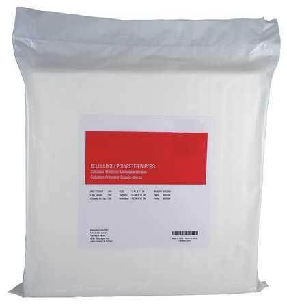 TOUGH GUY 30N524 Dry Wipe, White, Cellulose, Polyester, Critical Cleaning, 150