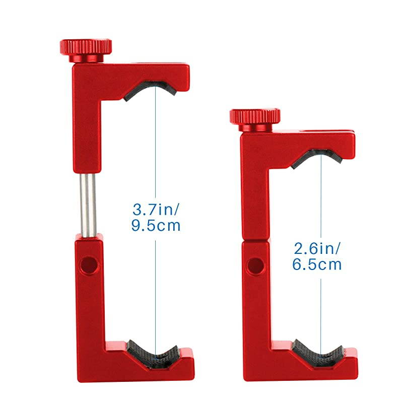 ST02S Aluminum Phone Tripod Mount w Cold Shoe Mount Support Vertical and Horizontal Universal Metal Adjustable Clamp for iPhone Xs Xs Max X 8 7 Plus Samsung Huawei Android SmartphonesRed