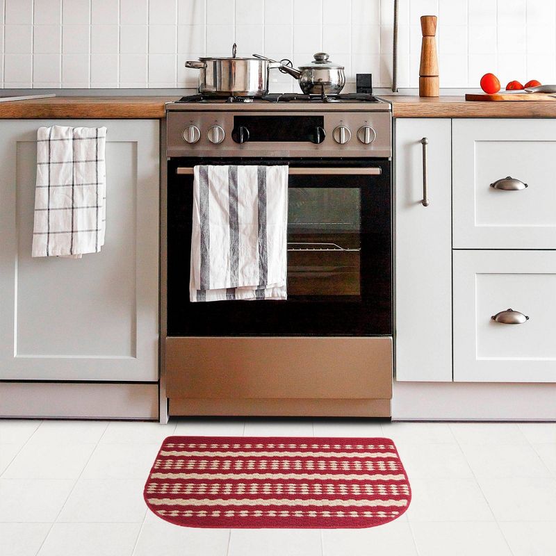 18.1"x29.9" Hudson Slice Bath Mat Brick/Beige - Home Dynamix