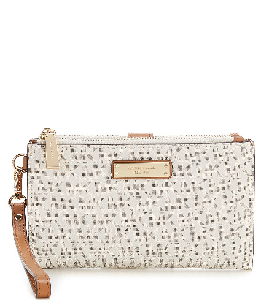 Michael Kors Signature Adele Double-Zip Wristlet