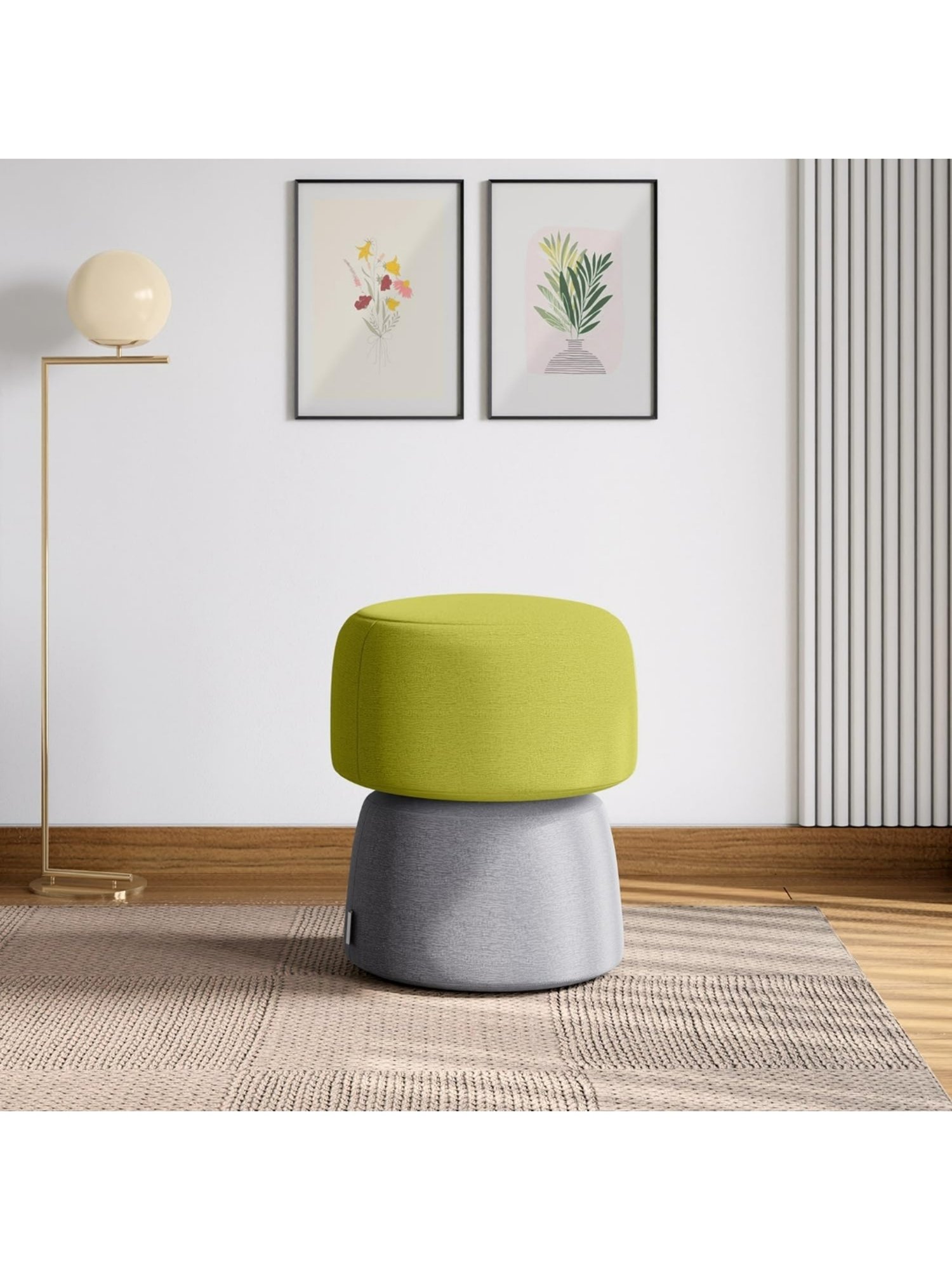 Godrej Interio Toggle Flame Brown Plywood Pouf (1 Year Warranty)