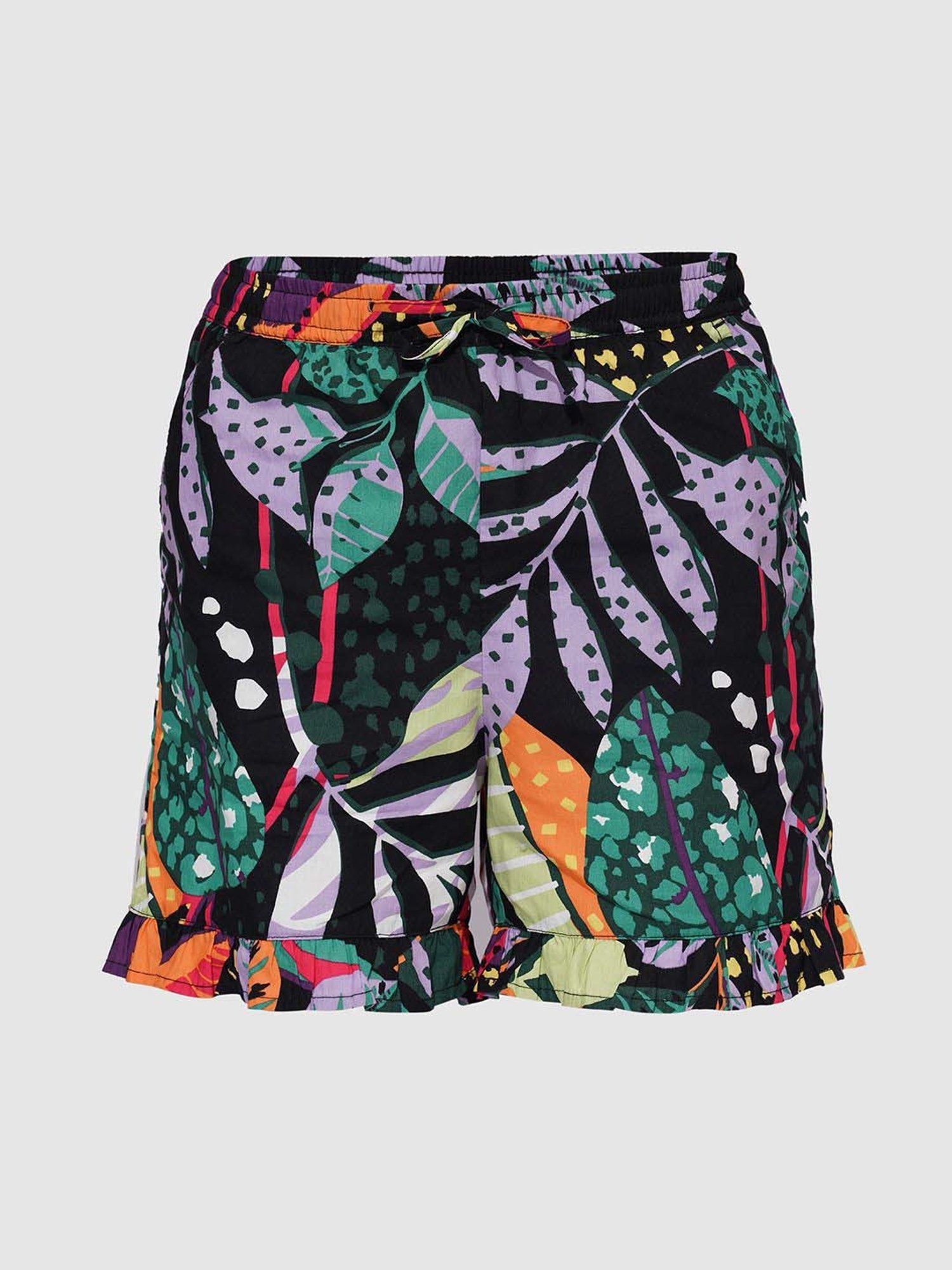 Vero Moda Girls Black Cotton Printed Shorts