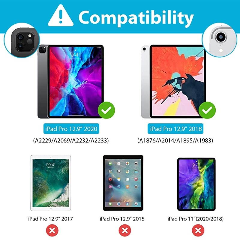 iPad Pro 129 Case 2020 amp 2018 Rugged Heavy Duty Shockproof 360 Degree Rotatable Kickstand Protective Cover Case for iPad Pro 129quot 4th Gen 2020 3rd Gen 2018Black