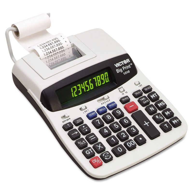 Victor 1310 Big Print Commercial Thermal Printing Calculator Black Print 6 Lines/Sec 