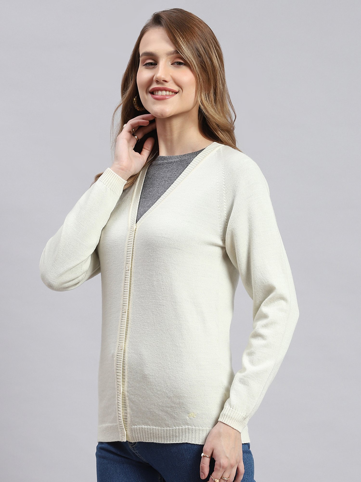 Monte Carlo Off White Cardigan