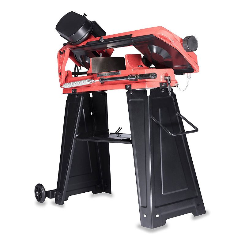 General International BS5205 4.5 Inch Metal Cutting Bandsaw with Cast Iron Vise and 3 Cutting Speeds for Ferrous and Nonferrous Metals, Red