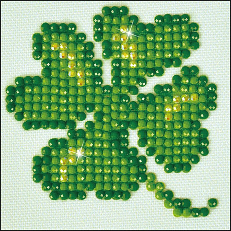 Diamond Dotz Diamond Embroidery Facet Art Kit 3"X3"-Lucky Leaves W/Frame
