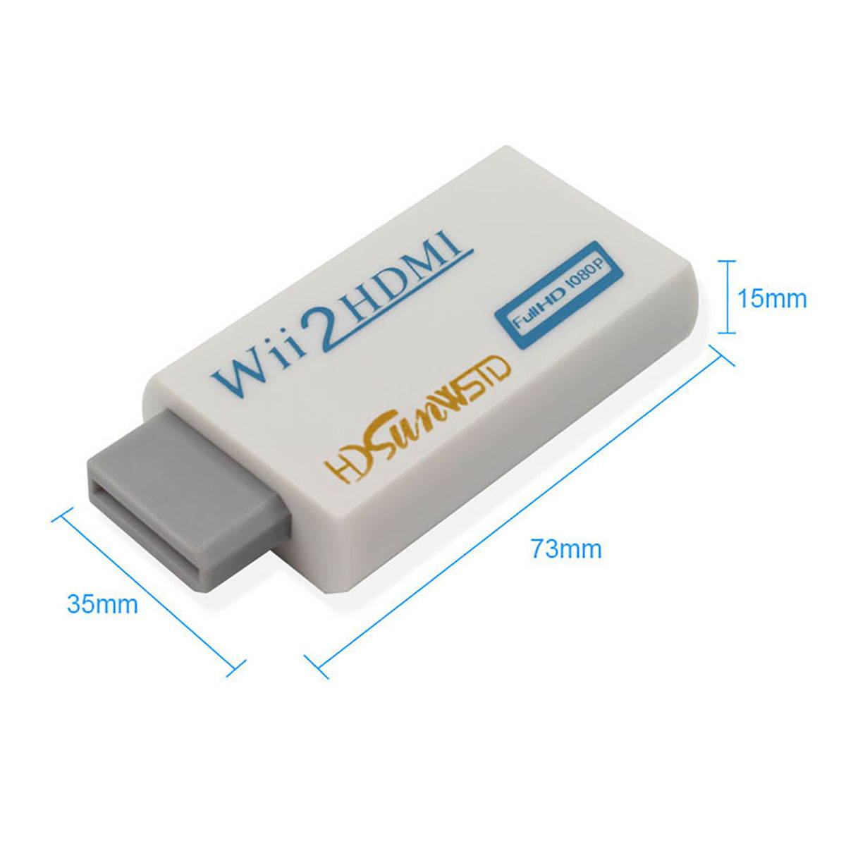 Wii to HDMI Converter 1080P for Full HD Device, Wii HDMI Adapter with 3,5mm Audio Jack&HDMI Output Compatible with Nintendo Wii, Wii U, HDTV, Monitor-Supports All Wii Display Modes 720P, NTS