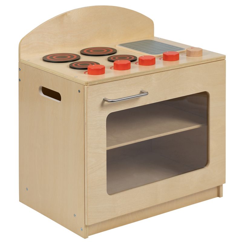 Emma and Oliver Children's Wooden Kitchen Set-Stove/Sink/Refrigerator for Commercial or Home Use