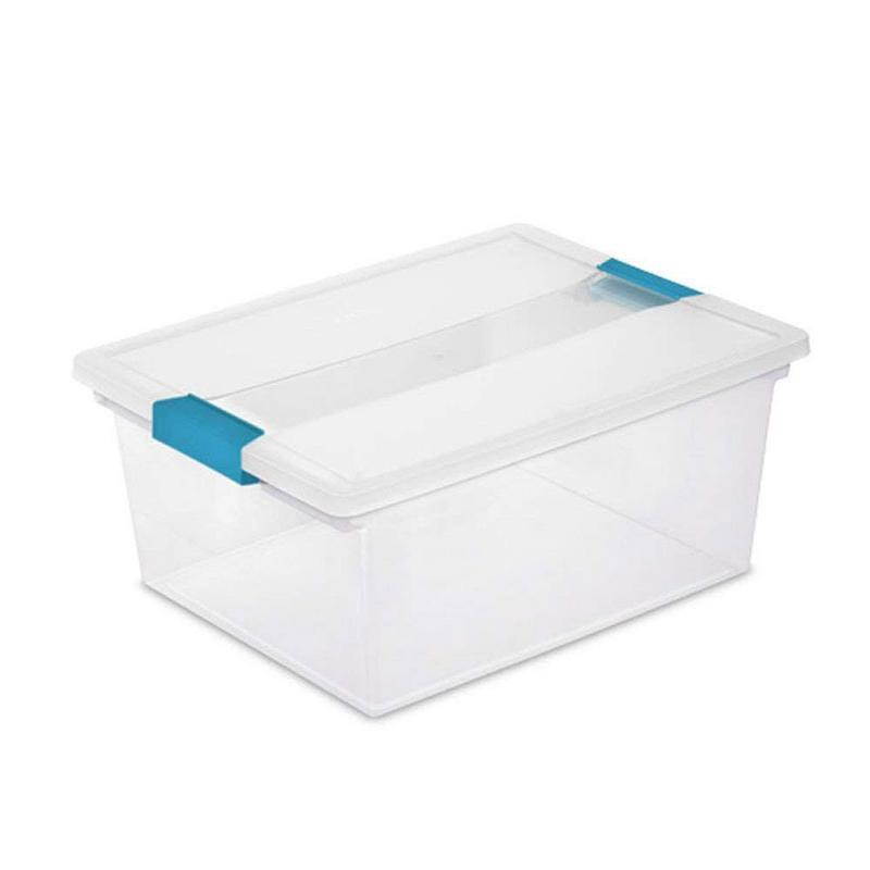 Sterilite 19658604 Deep Clip Box, Fern - 4-pack