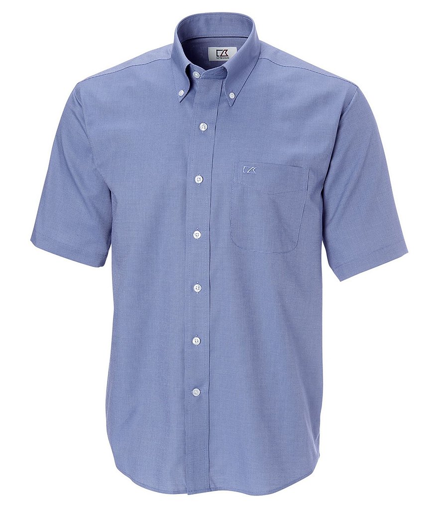 Cutter & Buck Big & Tall Epic Easy Care Nailshead Short-Sleeve Woven Shirt