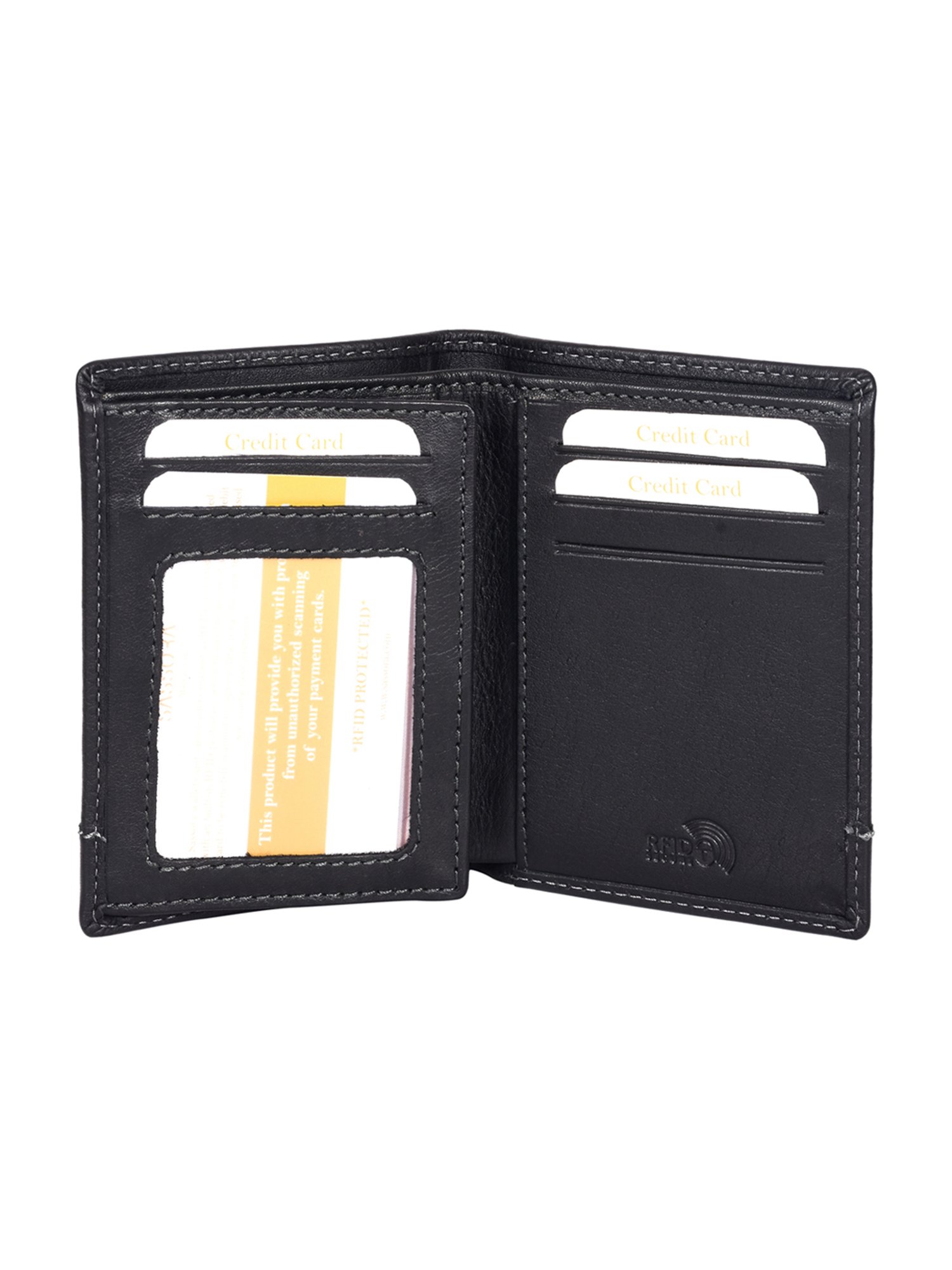 SASSORA Pablo Black Small Leather Notecase