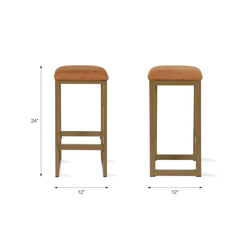 3pc Nora Counter Height Dining Set with Faux Terrazzo Top White/Brass - Novogratz