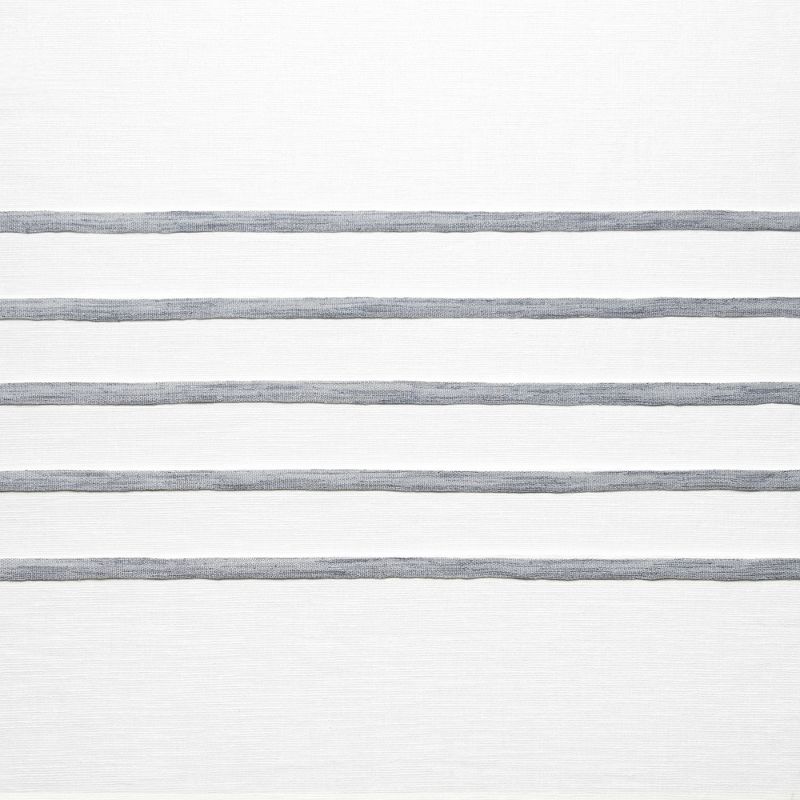 Set of 2 108"x54" Monet Sheer Linen Pleated Cabana Stripe Rod Pocket Window Curtain Panel Silver - Exclusive Home