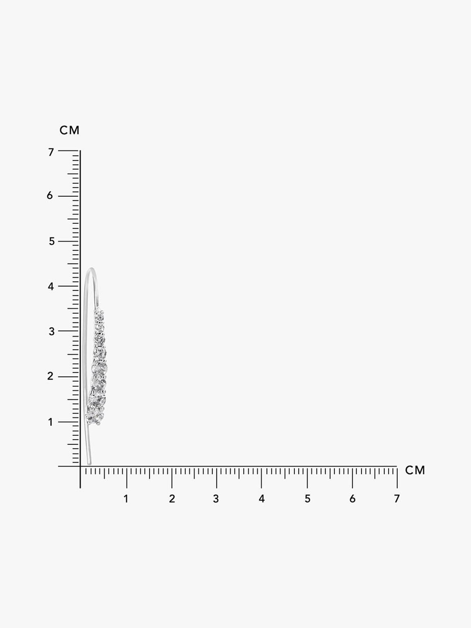 March by FableStreet Silver Zircon Slide-On Earrings for Women