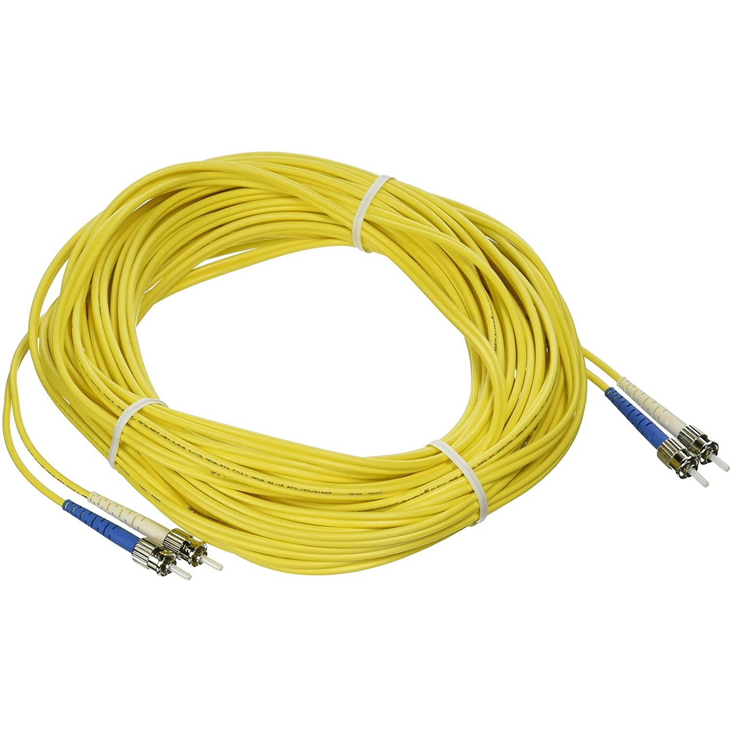 C2G/Cables to Go 14440 ST/ST Duplex 9/125 Single - Mode Fiber Patch Cable (15 Meters, Yellow)