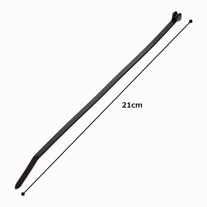 BT2SM0 Cable Tie Metal Barb Standard Weather Resistant Nylon 66 80Inch Length Black 1000Pack