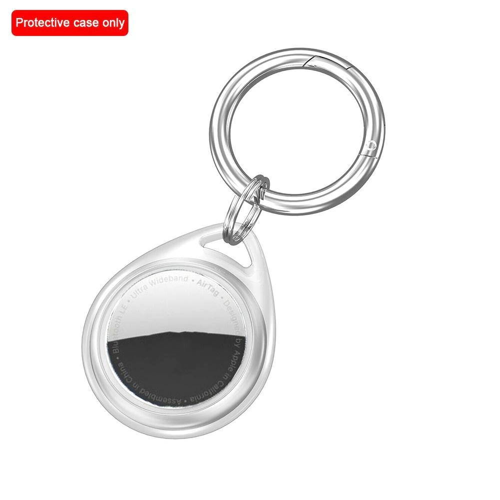 For Apple Airtags Case Transparent Silicone Full Protective Keychain Protective cover Tracker Anti-lost For Apple Sleeve Lo W4C6