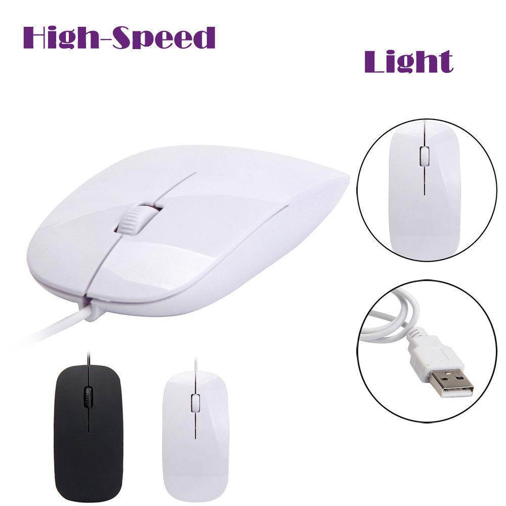 Ultra-thin Slim 1200 DPI USB Wired Optical Office Mice Mouses For PC Computer