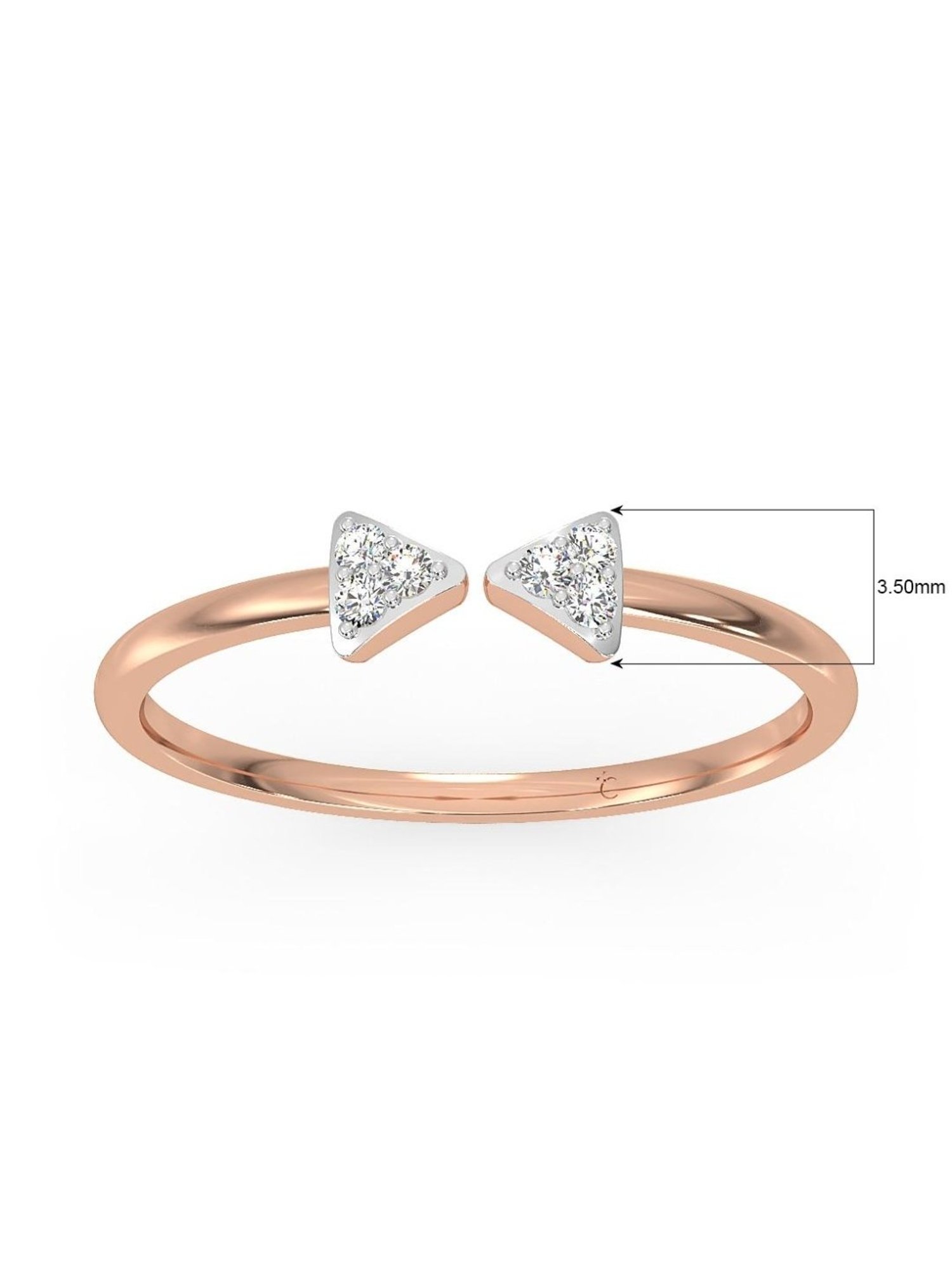 Candere by Kalyan Jewellers 18k Yellow Gold & Diamond Ring for Women