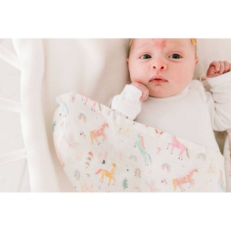 Loulou Lollipop Muslin Swaddle Blanket - Unicorn Dream