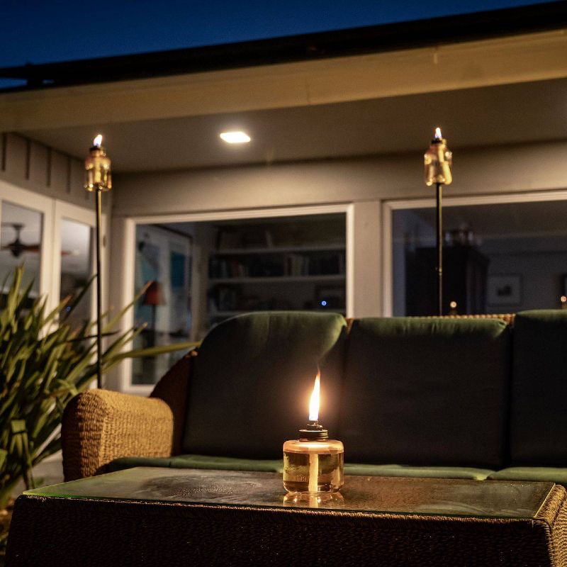 Frosted Glass Tabletop Outdoor Adjustable Flame Torch - TIKI