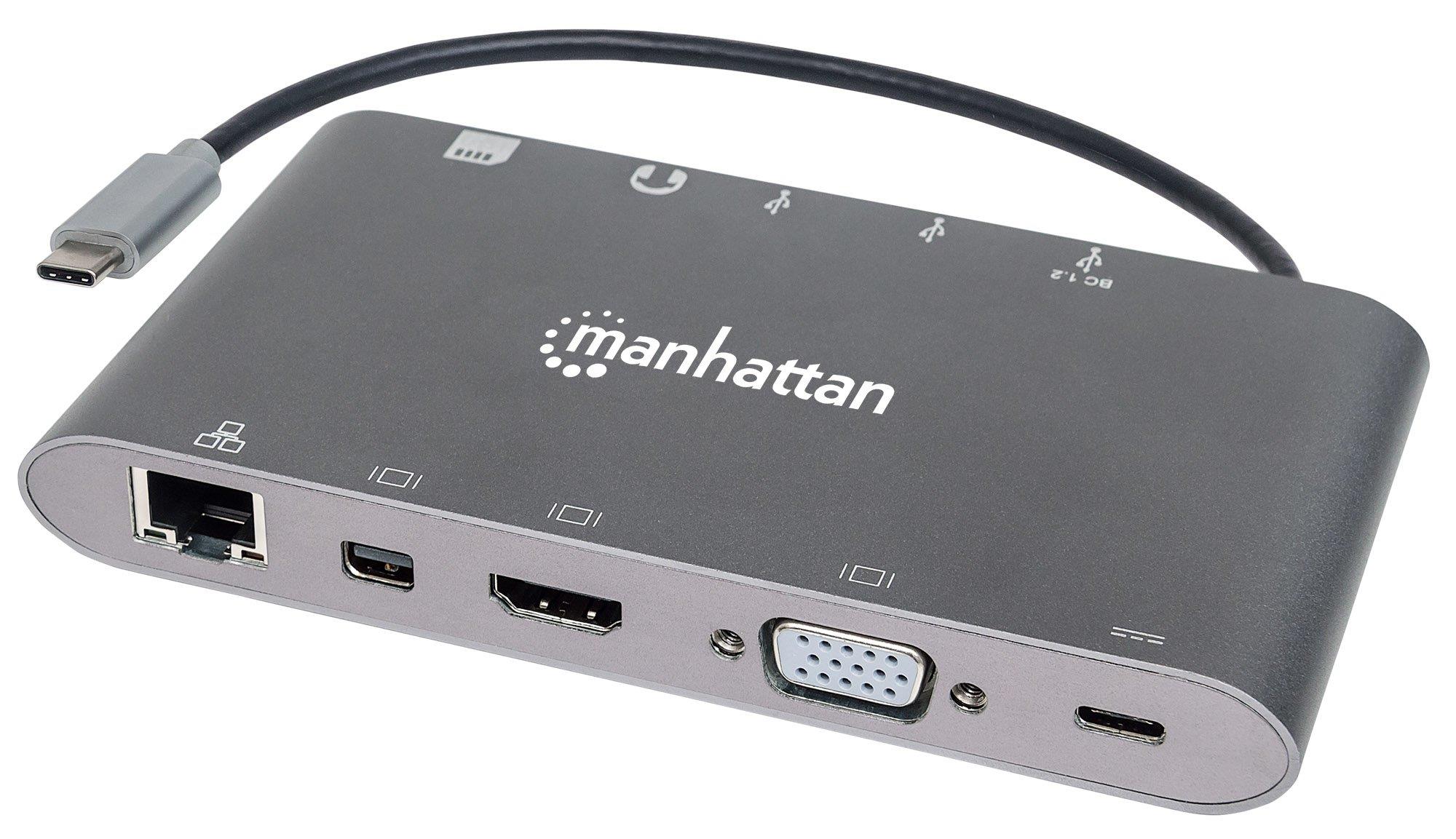 Manhattan SuperSpeed USB-C to 7-in-1 Docking Station