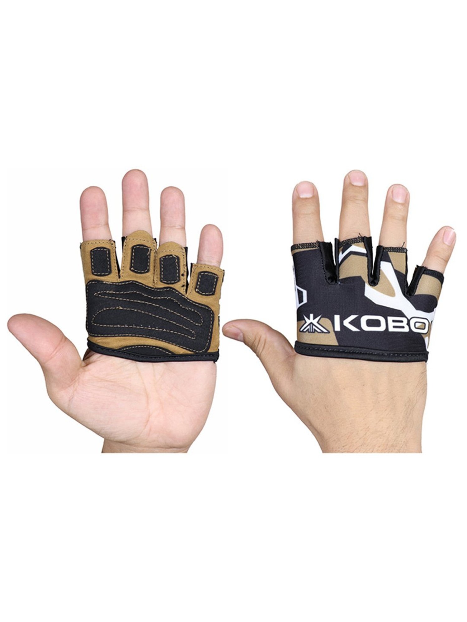 Kobo Weight Lifting Gym Gloves (Brown) Size - S