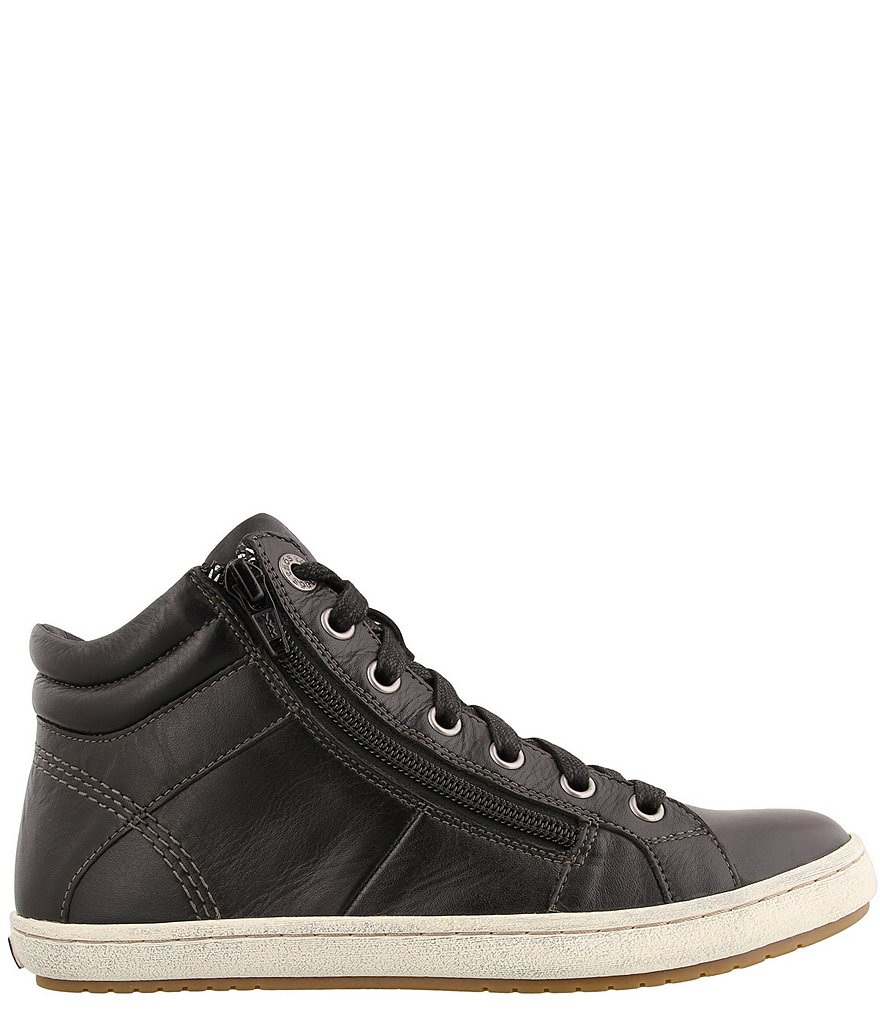 Taos Footwear Union Leather High Top Zip Sneakers