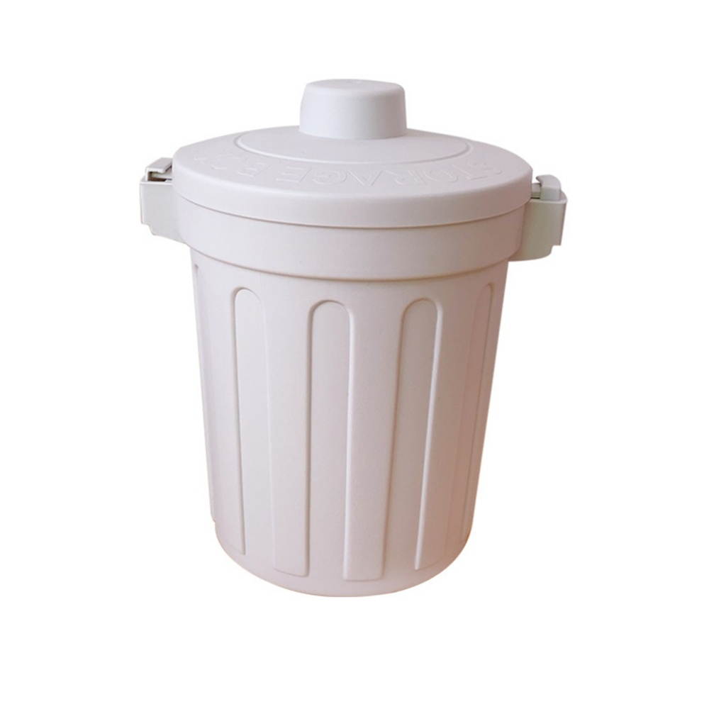 1 Pcs Desktop Trash Can Simple Solid Storage Color Desktop Pencil Pen Holders Stand with Cover Stationery Cosmetic Sundry Storage Box Manage Case