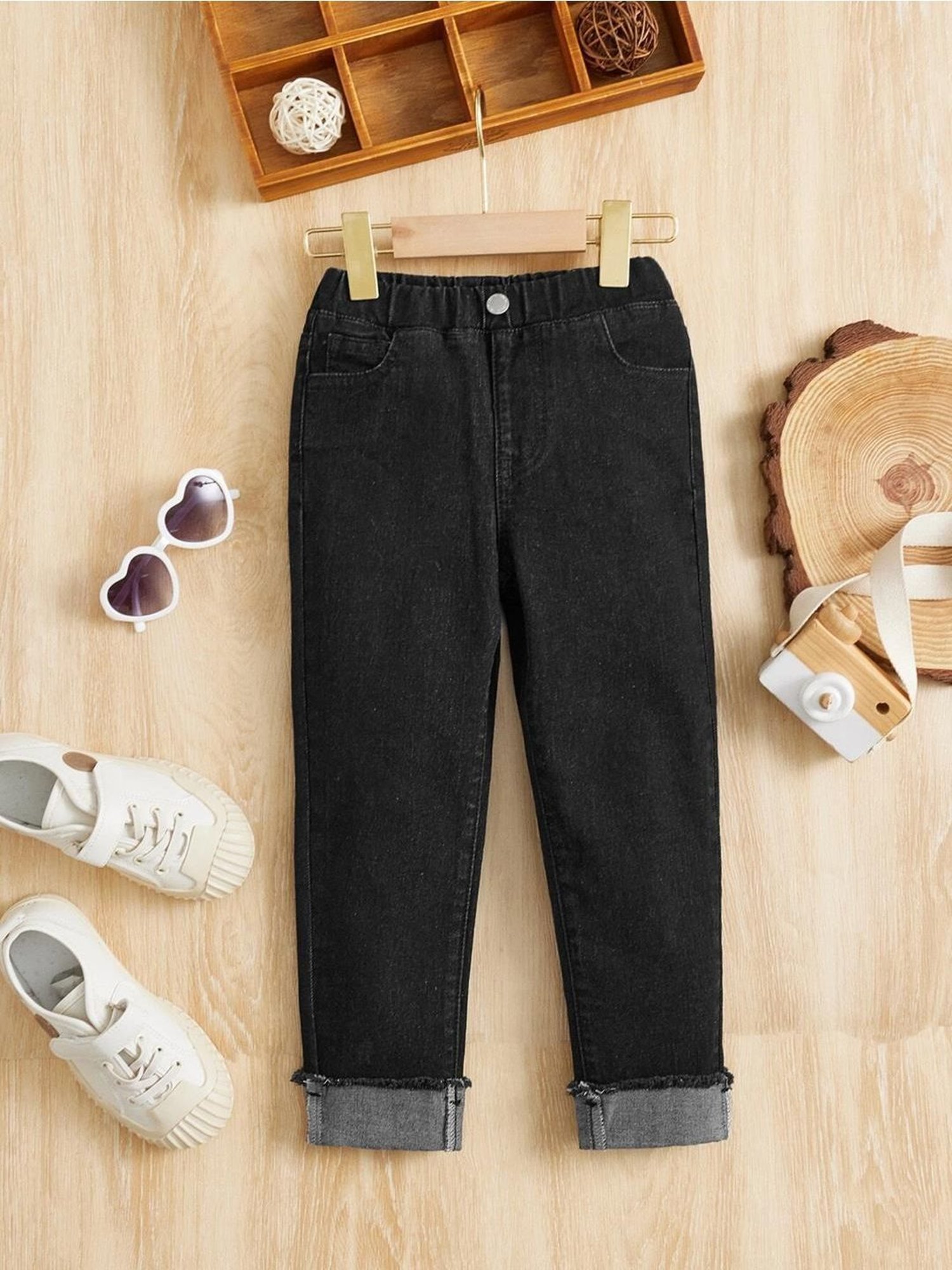 Kotty Girls Black Relaxed Fit Jeans
