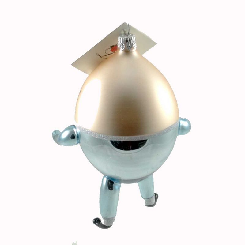 Laved Italian Ornaments Humpty Dumpty Blue Egg Nursery Rhyme  -  Tree Ornaments