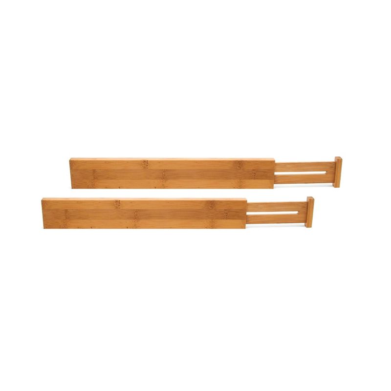 Lipper International Bamboo Kitchen Drawer Dividers - Set of 2