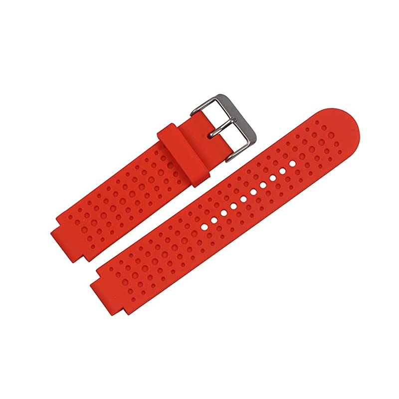 Band Compatible with Garmin Forerunner 25 GPS Running Watch Wristband Fitness Tracker for SmarwatchMans Strap Red