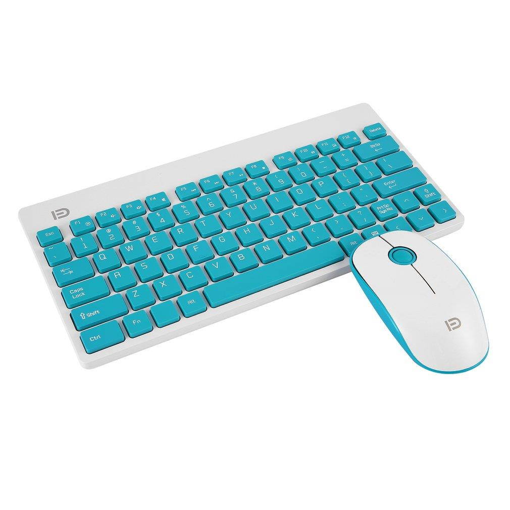 Forter Mini Wireless Keyboard Mouse Combo Set USB 2.4Ghz for Computer Desktop