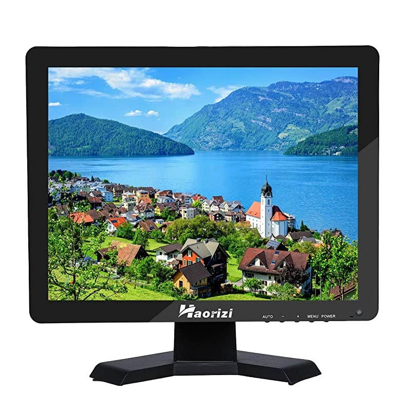 17" Inch Monitor 1280x1024 HDMI Monitor 4:3 TFT LCD Color Screen with BNC/VGA/AV/HDMI/USB Earphone Outputfor PC Laptop Security Monitoring Built-in Speaker