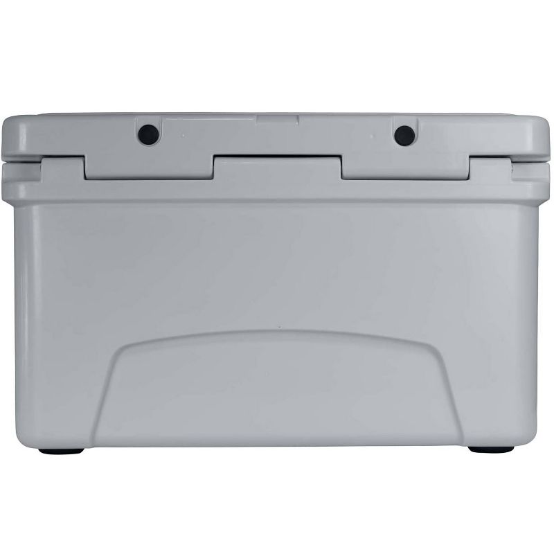 Driftsun Heavy Duty Rotomolded Thermoplastic UV Resistant Portable 45 Quart Insulated Hardside Ice Chest Beverage Cooler, Grey