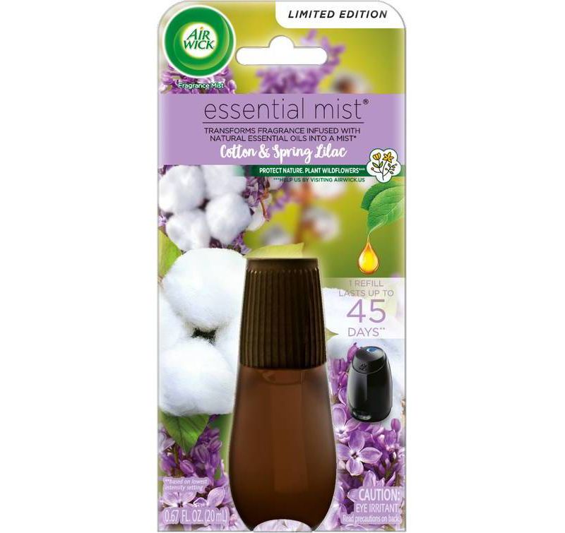Air Wick Essential Mist - Refill Cotton and Spring Lilac - 0.67 fl oz