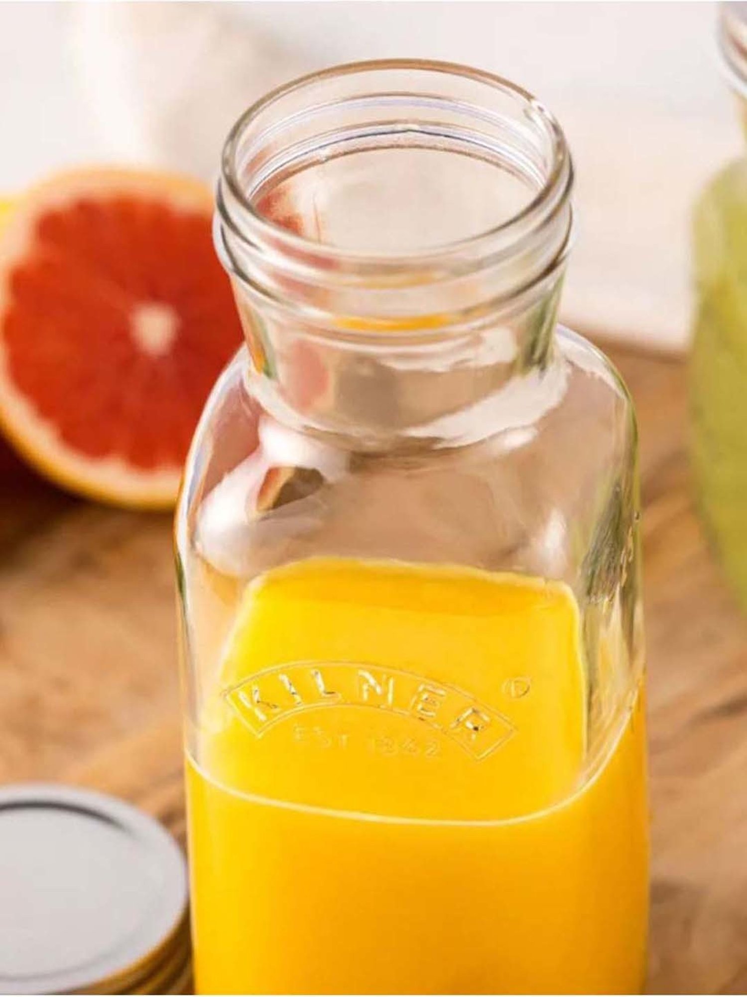 Kilner Transparent Stainless Steel Juice & Sauce Bottle (1 L)