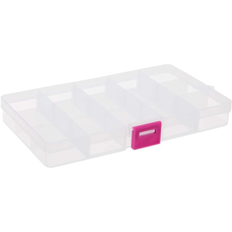 Bright Creations 6 Pack Bead Storage Containers, Organizer with Lids & Dividers, Arts and Crafts, 6.9 x 3.9 x 0.9 in