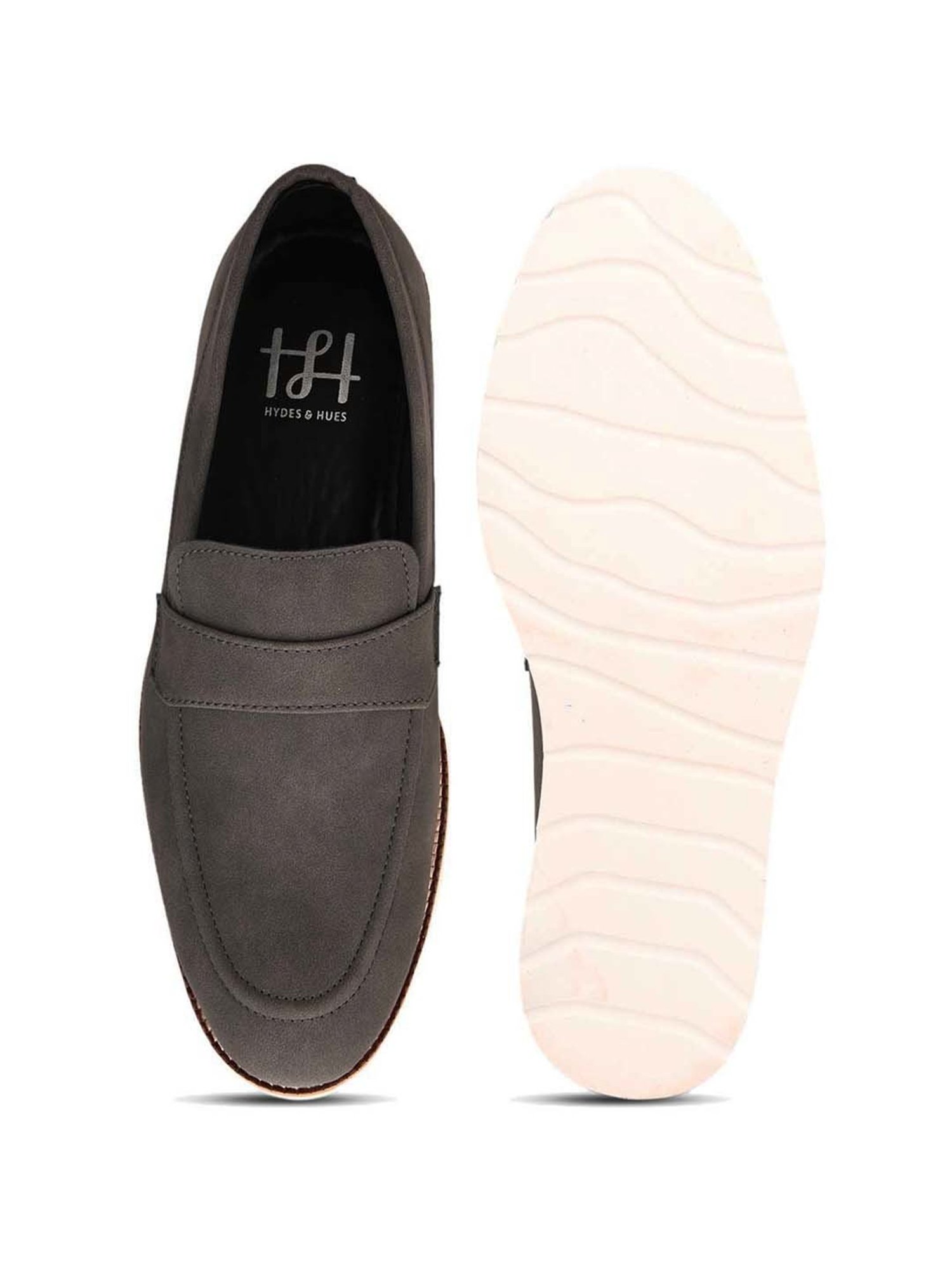 Hydes N Hues Men's Grey Casual Loafers