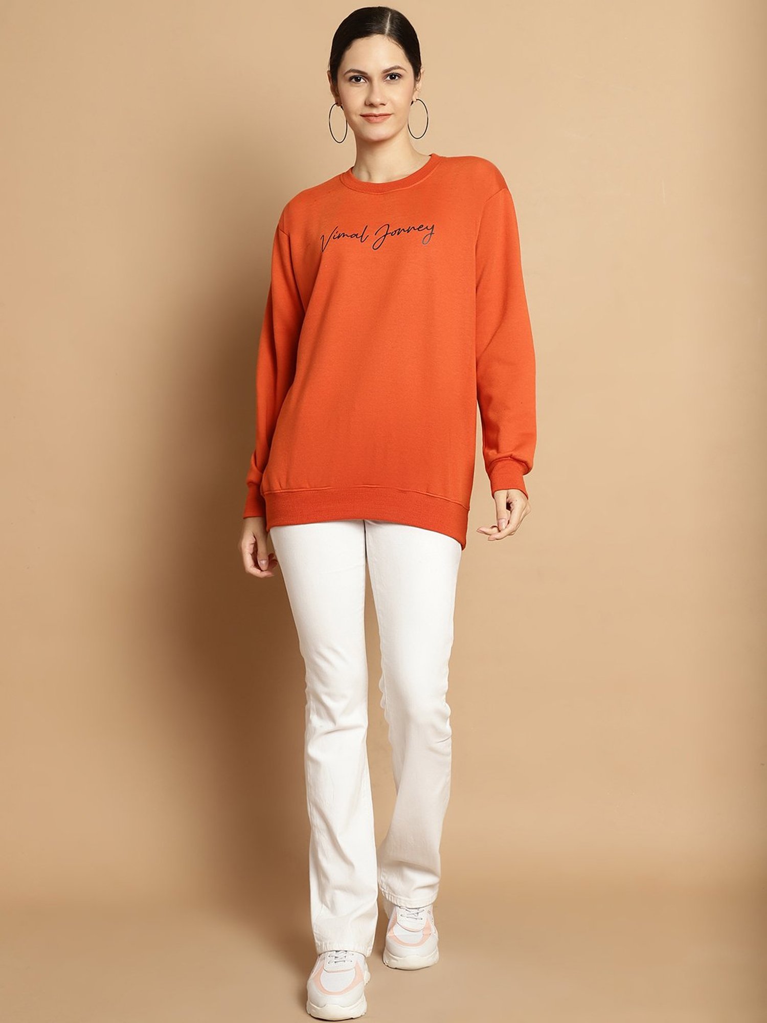 Vimal Jonney Rust Printed Pullover